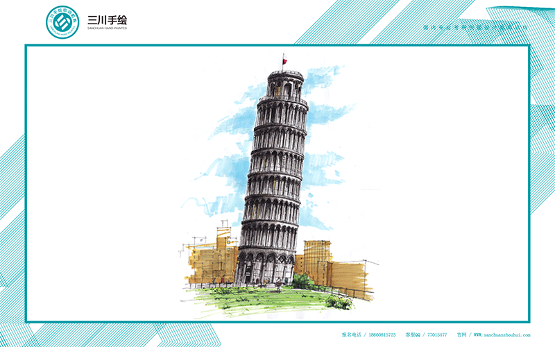 三川手绘欧建古建作品（图ZMjA0MzkxNDA=） - 建筑设计 - 站酷设计师三川手绘原创素材 - 站酷ZCOOL