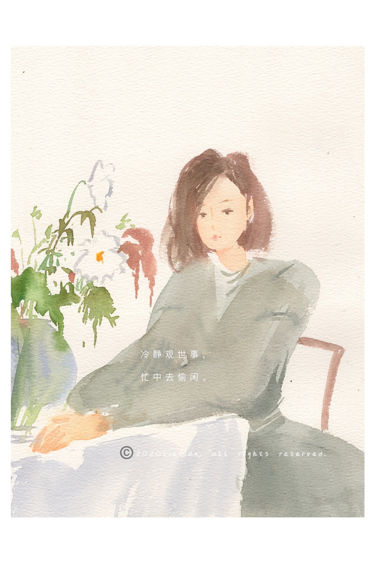 【水彩日记】一组人物水彩