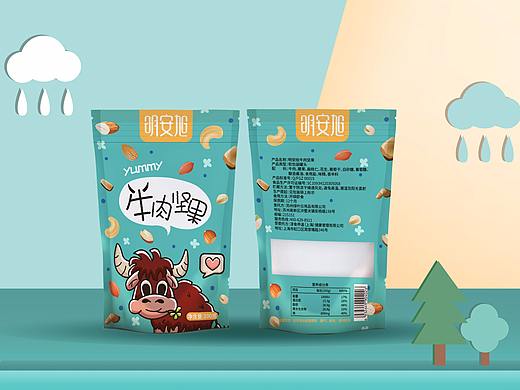 零食 牛肉粒 包装设计