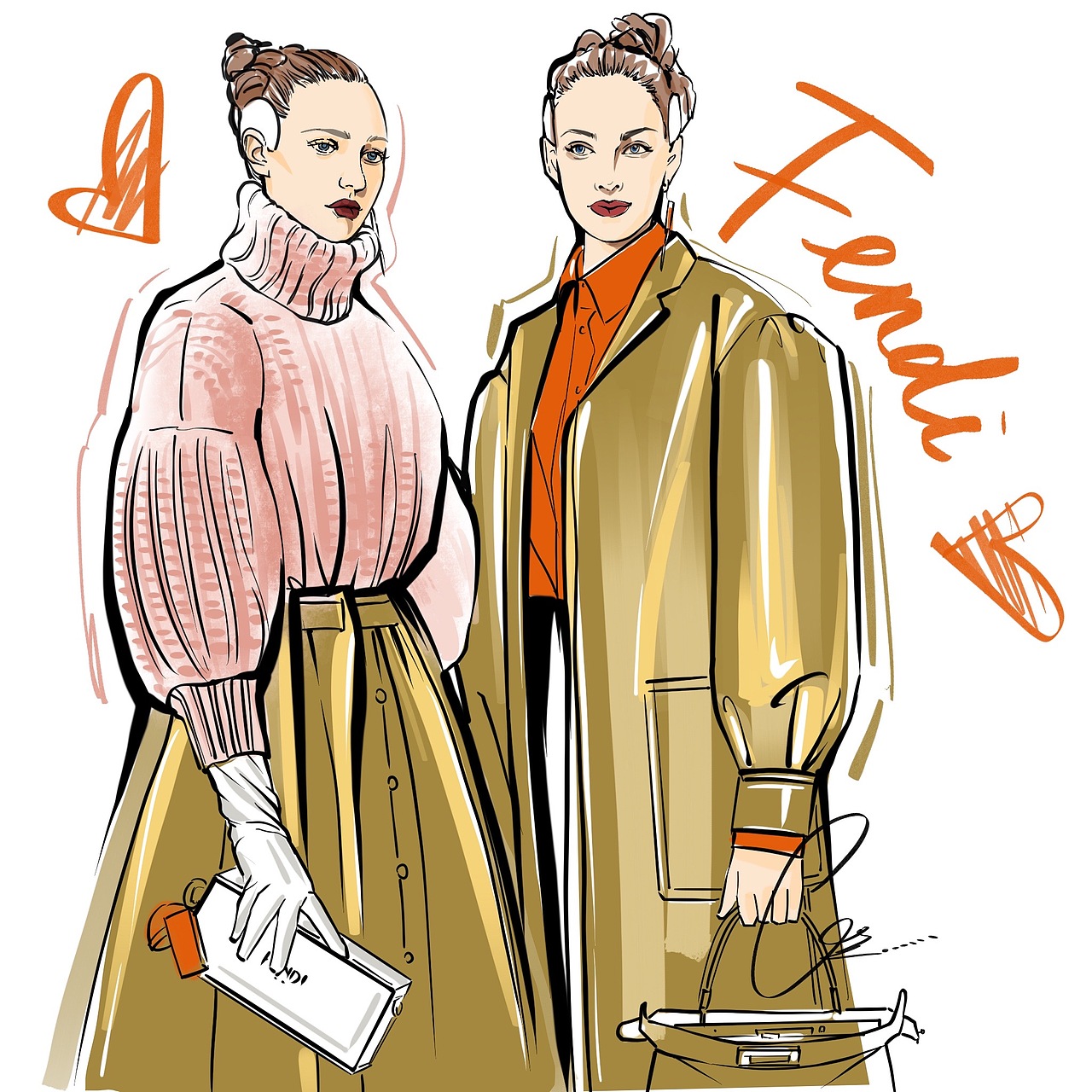 2020时装周秀场手绘|插画|艺术插画|geerwong_原创作品-站酷zcool