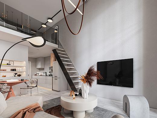 爆改计划｜现代极简复式公寓样板间