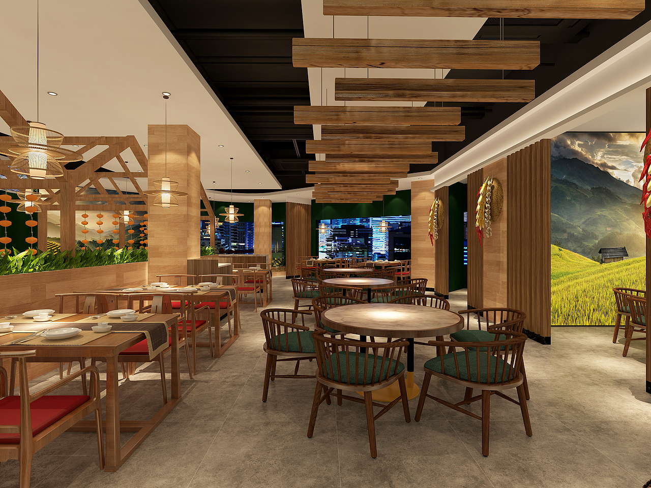 春暖花湘 鲜炒土菜 空间设计/墨硕品牌策略设计