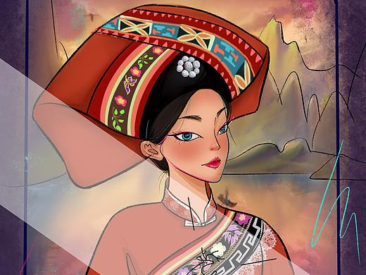 民族插画系列—壮族