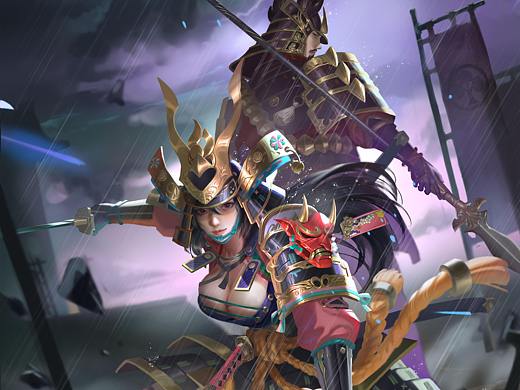 小松姬，本多中胜（个人主页-ZNTc1NDQzNjQ=） - 游戏原画 - 站酷设计师闲闲的DUSK原创素材 - 站酷ZCOOL