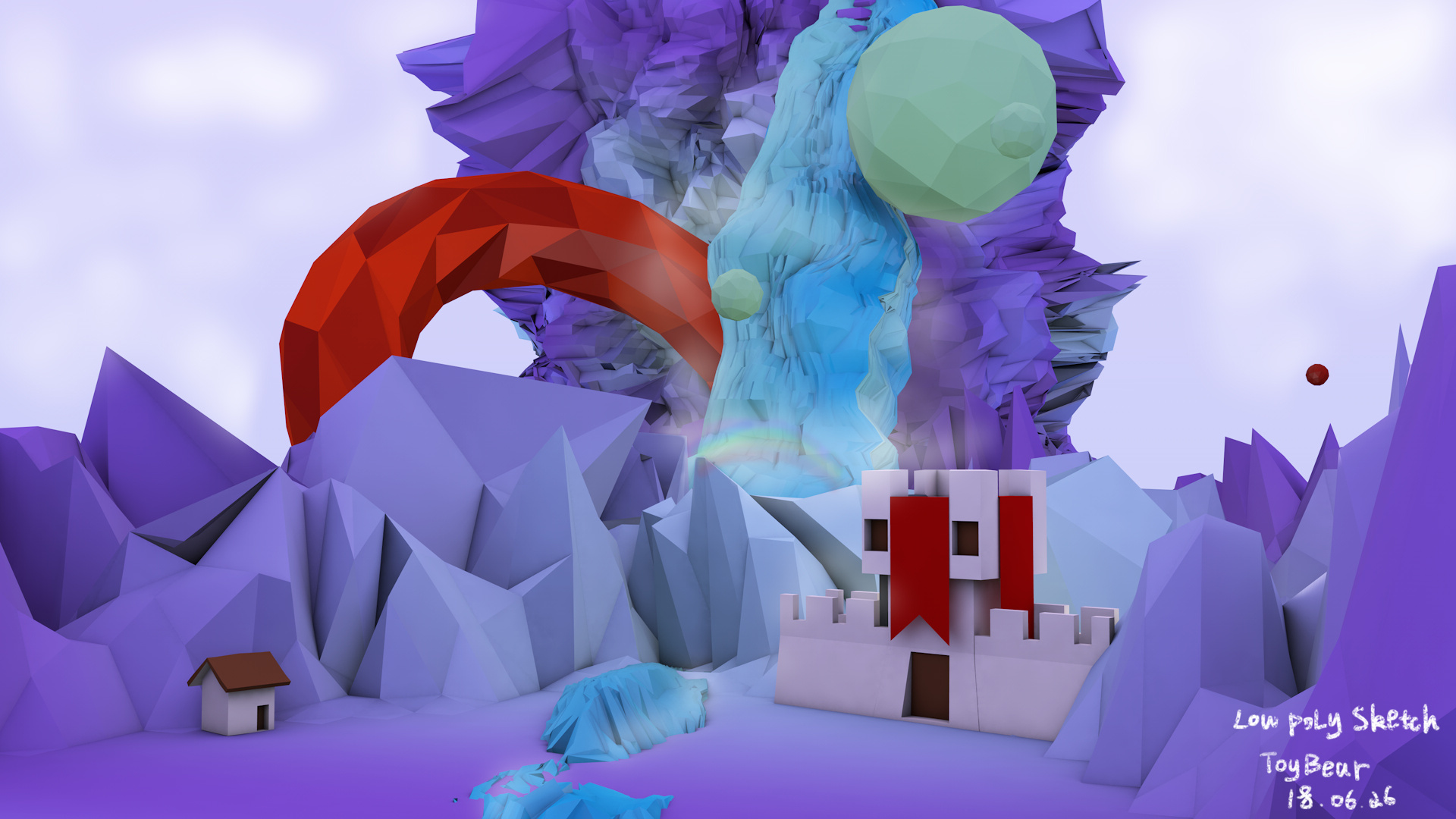 lowpoly sketch.|三维|场景|toybear_顽熊 - 原创作品 - 站酷 (zcool)