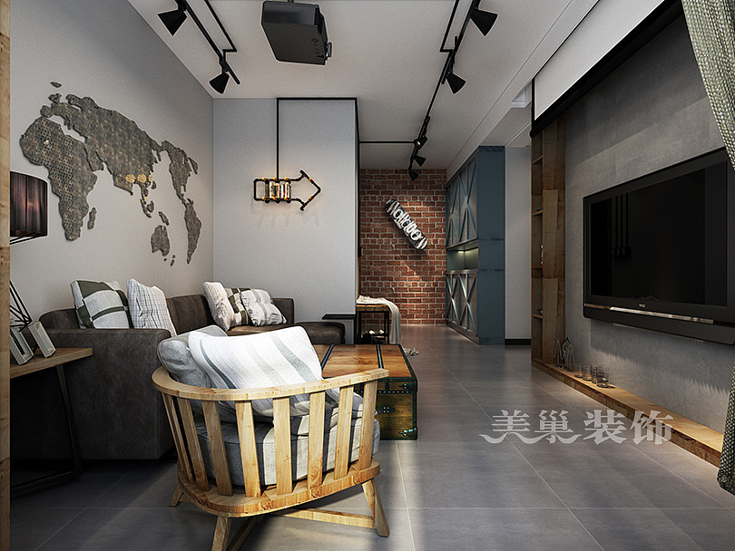 宏光协和城邦两室两厅86平工业风格装修需要多少钱（图ZODcyNzMyNDA=） - 家装设计 - 站酷设计师美巢装饰花园路店原创素材 - 站酷ZCOOL