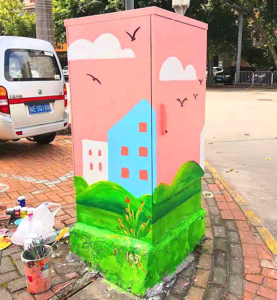 佛山电箱彩绘|插画|商业插画|堇墨墙绘_原创作品-站酷zcool