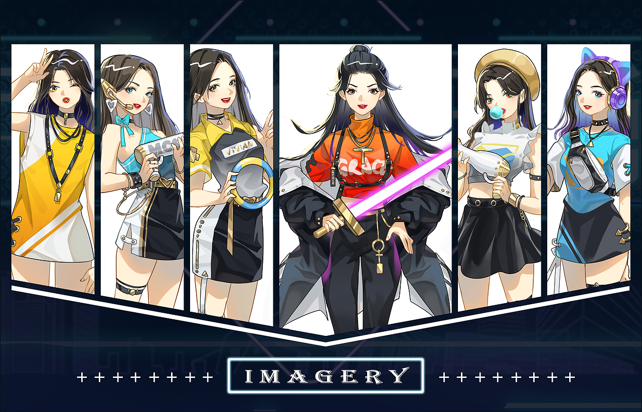 人物群像时尚插画（图ZMjg0ODMwMzI0） - 商业插画 - 站酷设计师墨一一mo11原创素材 - 站酷ZCOOL