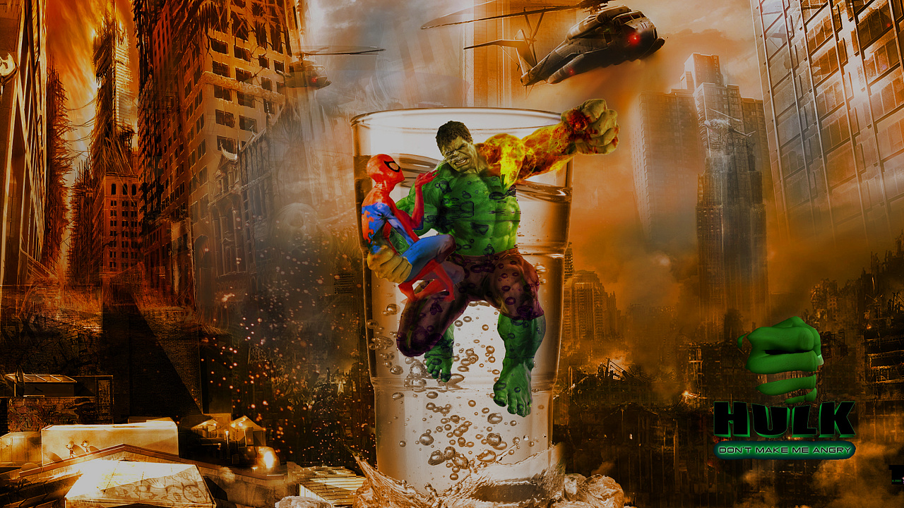 无敌浩克无聊壁纸|插画|游戏原画|为什么不可以这样 - 原创作品