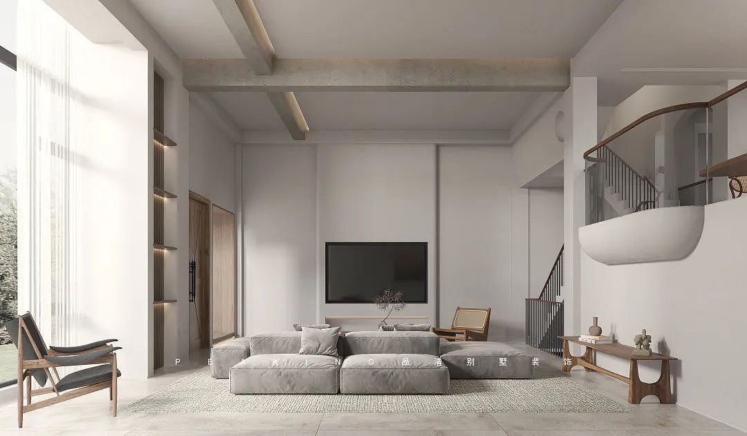 品清别墅装饰 500㎡侘寂风 让回家成为舒适自在的艺术