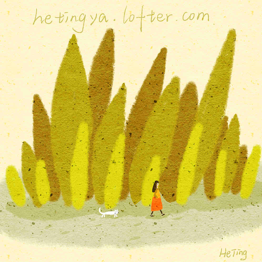 在旧画里找到了前年的秋天