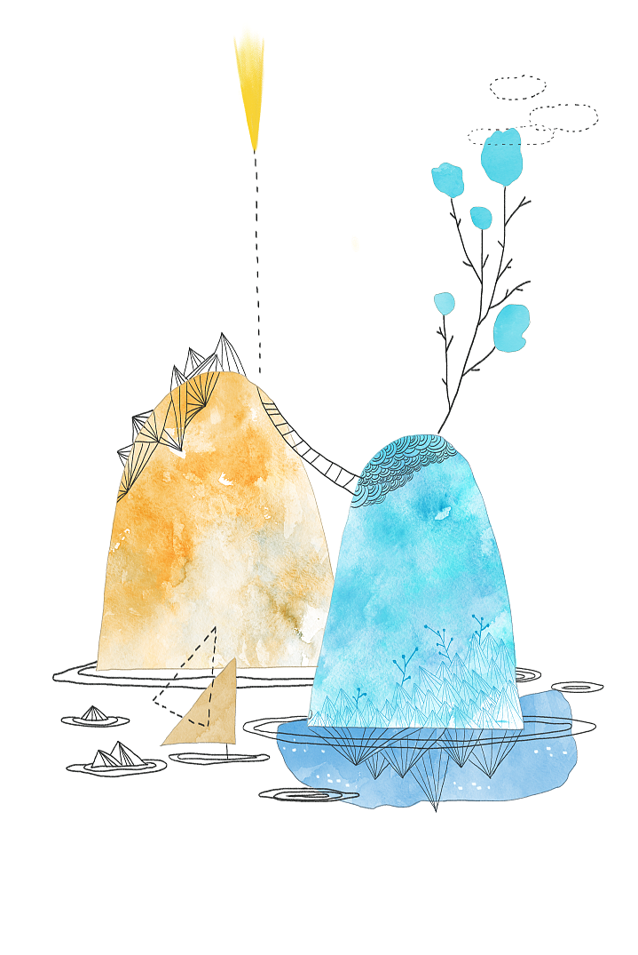 山有木兮木有枝 ,小清新北欧客厅装饰画