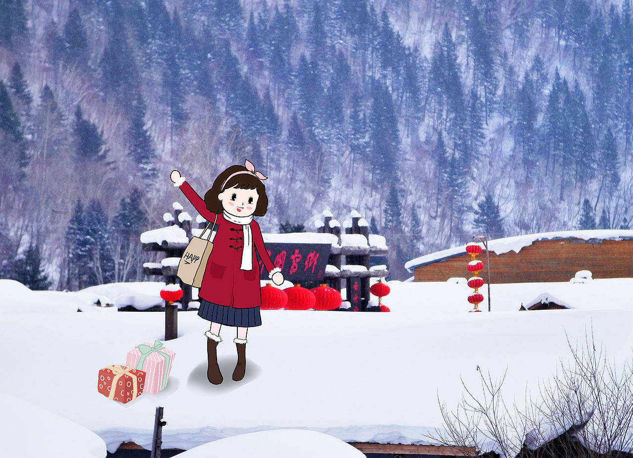 创意插画(圣诞节)