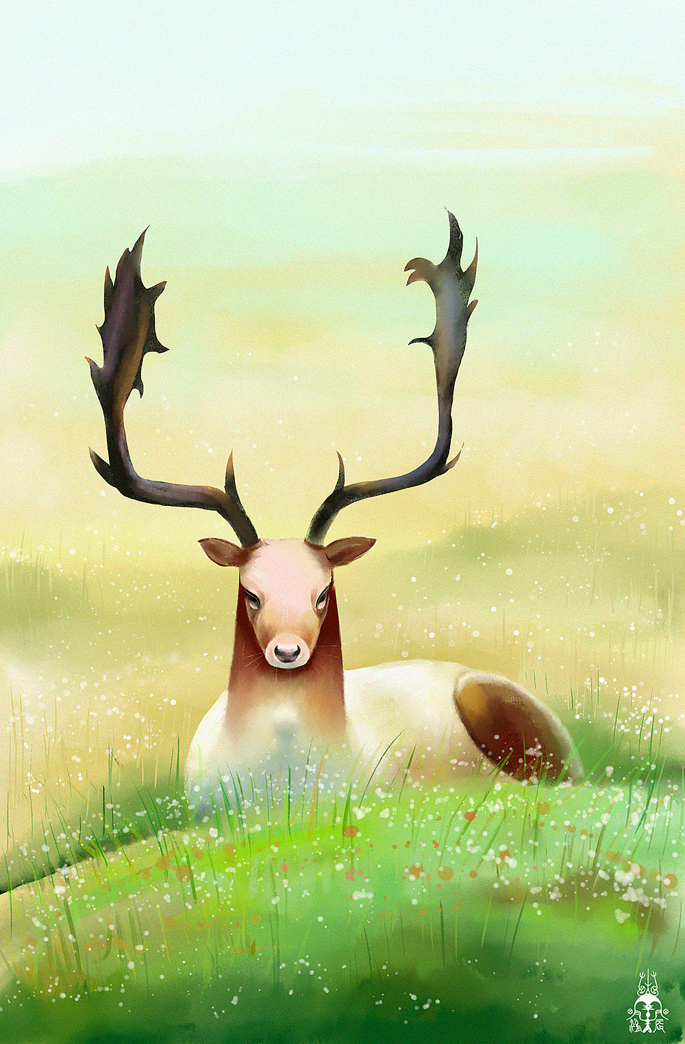 一套 鹿 插画