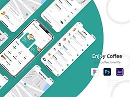 Enjoy Coffee咖啡 UI界面设计