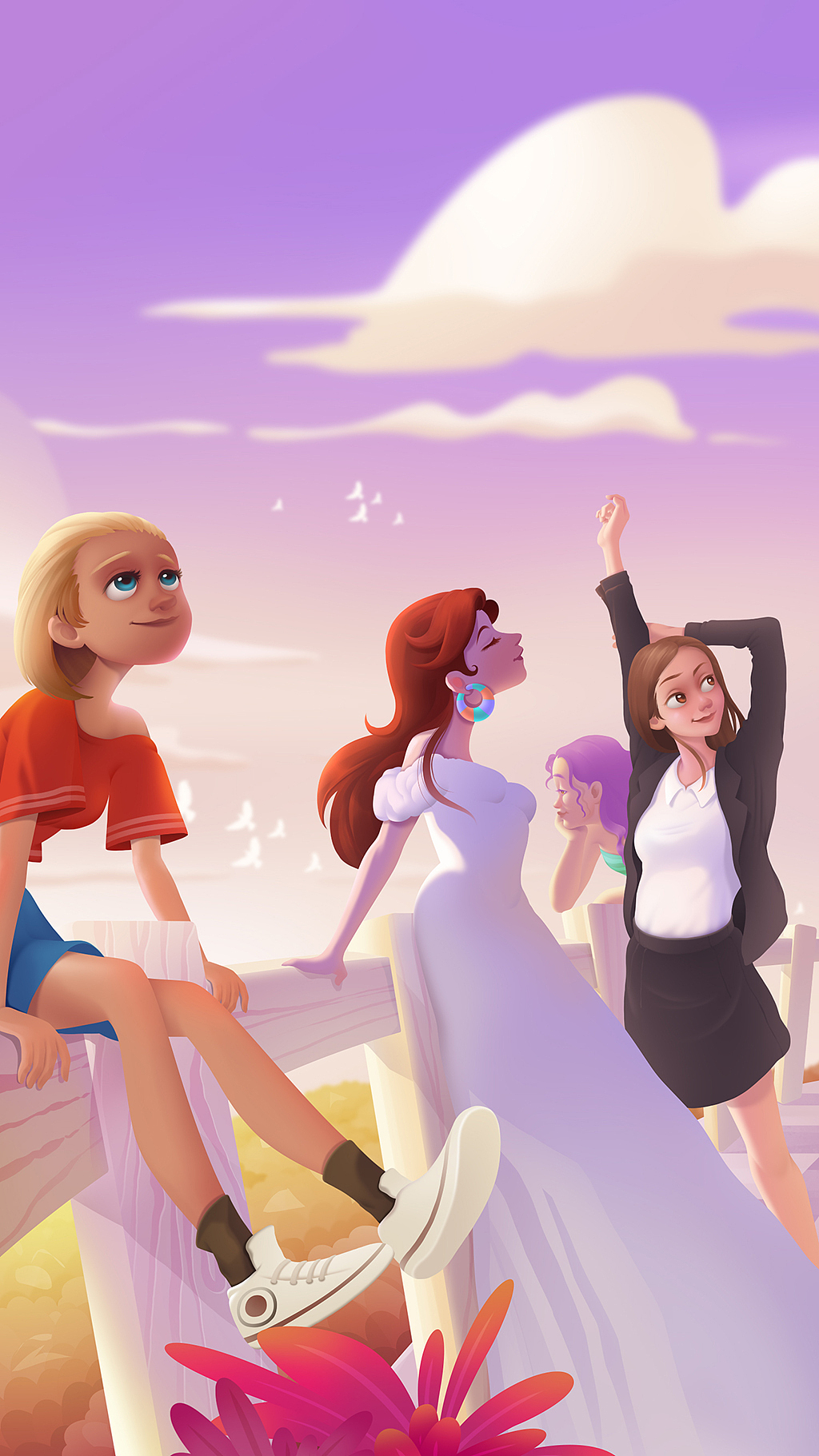 偏扁平风风景插图