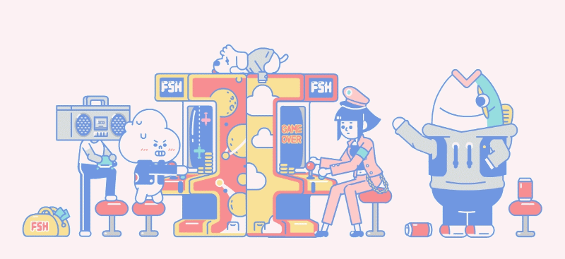 富山商店宣传插画（图ZMTI2MTkxNzAw） - 动画片 - 站酷设计师约翰强尼原创素材 - 站酷ZCOOL