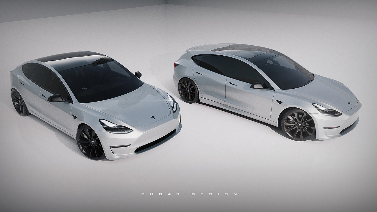特斯拉最便宜的两厢车即将驾到！（图ZMjY2Mzk3OTI4） - 交通工具 - 站酷设计师sugarchow原创素材 - 站酷ZCOOL