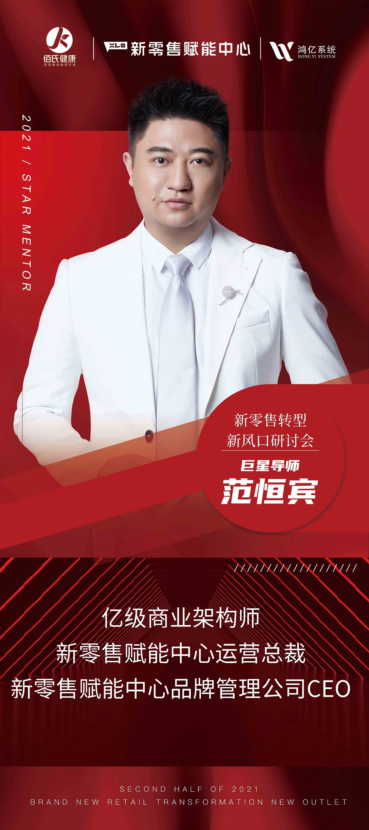 会议人物海报展架