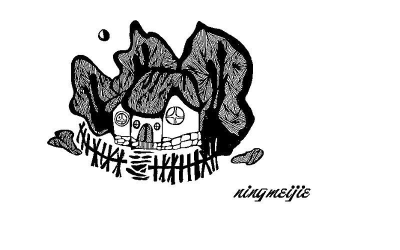 黑白装饰画系列之房屋