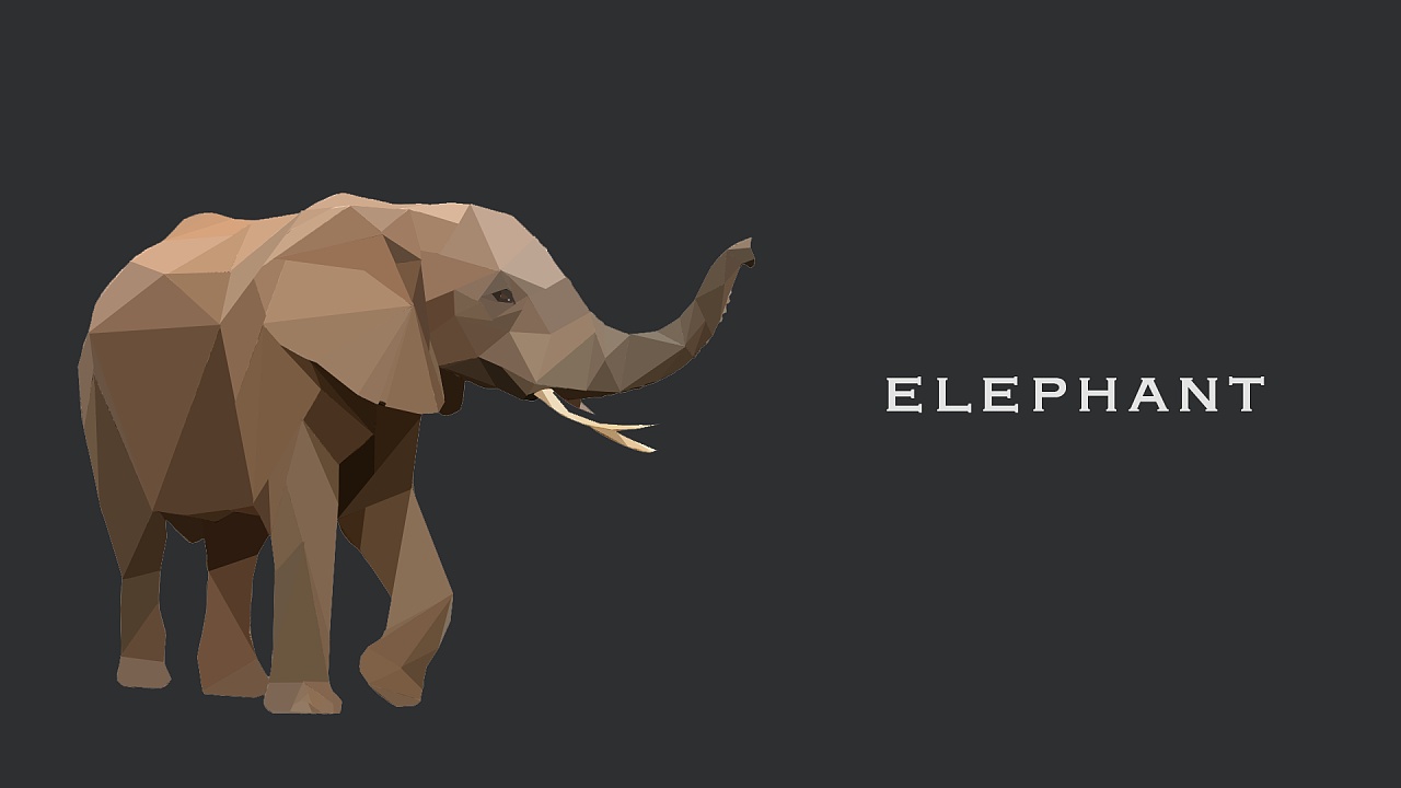 low poly风格动物壁纸 原创作品