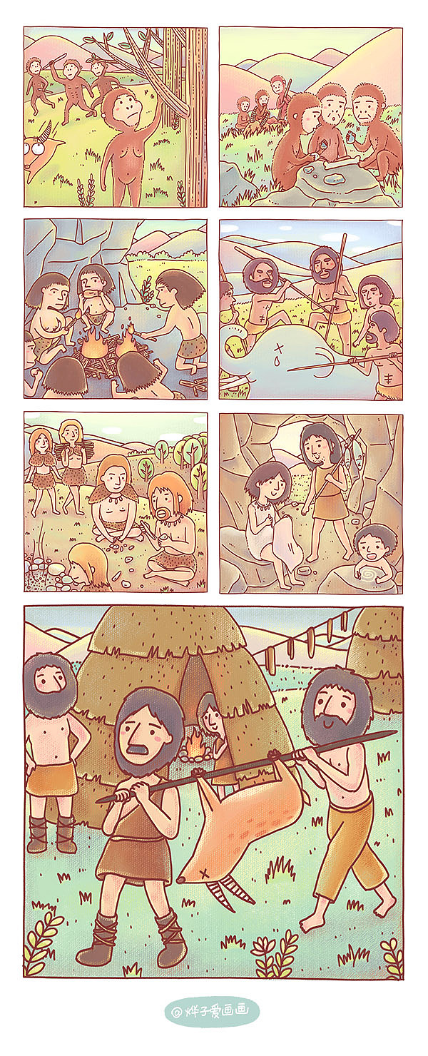 沉睡已久的化石（图ZMTM5OTcyOTY0） - 儿童插画 - 站酷设计师烨子爱画画原创素材 - 站酷ZCOOL