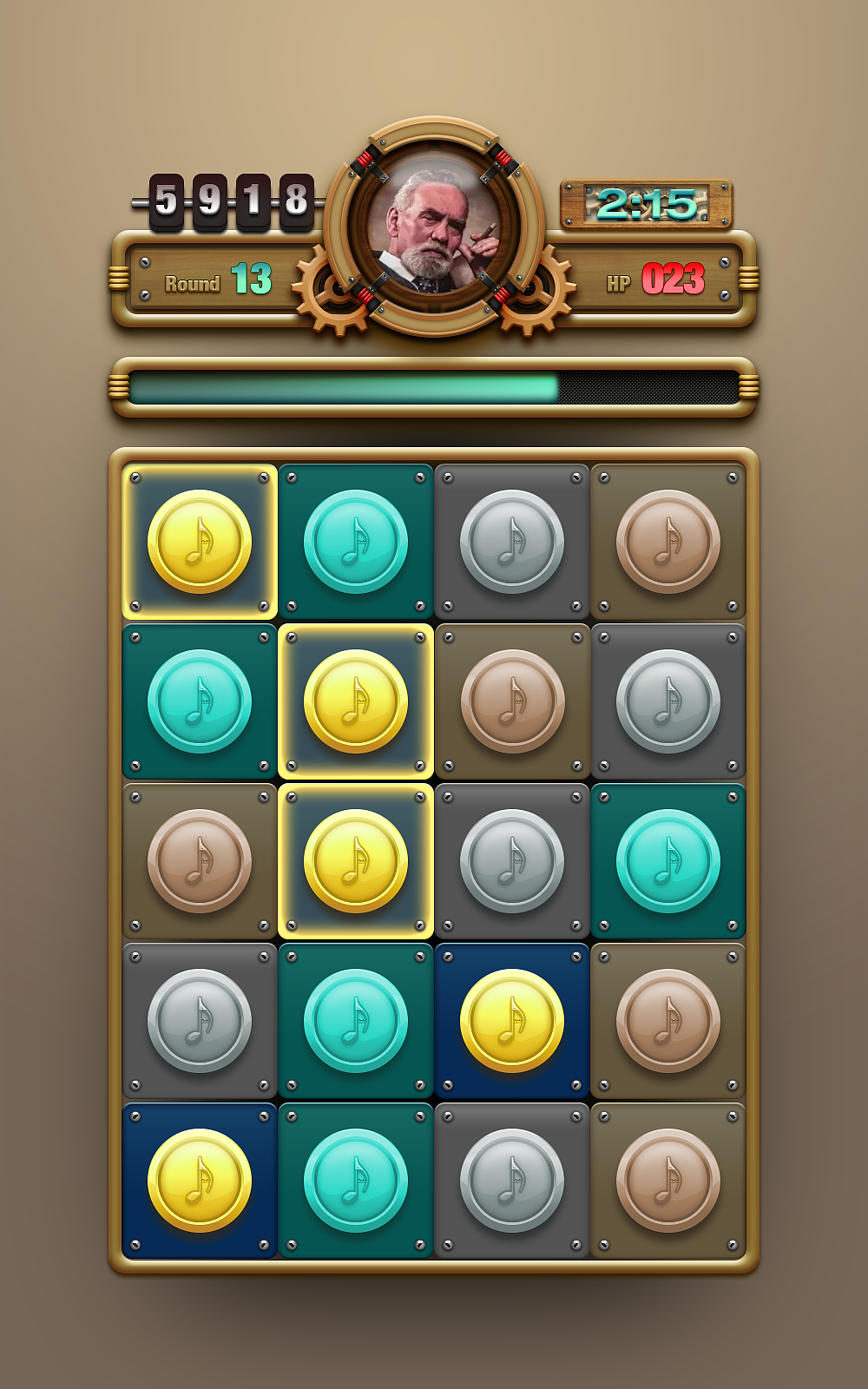 蒸汽朋克的游戏ui界面,可能有些细节不到位