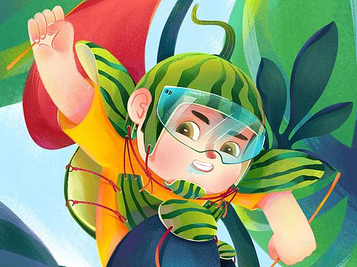 《西瓜林》（个人主页-ZNDc2MDkzMDQ=） - 儿童插画 - 站酷设计师我是黎明原创素材 - 站酷ZCOOL