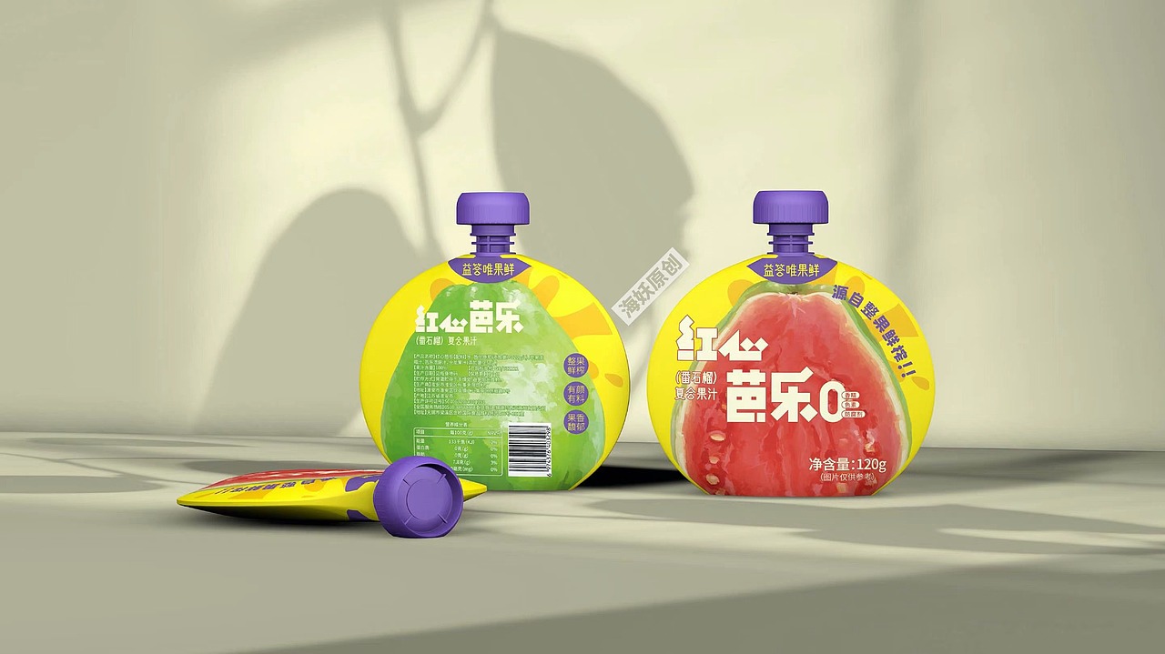 {原创}芭乐饮料果汁包装设计