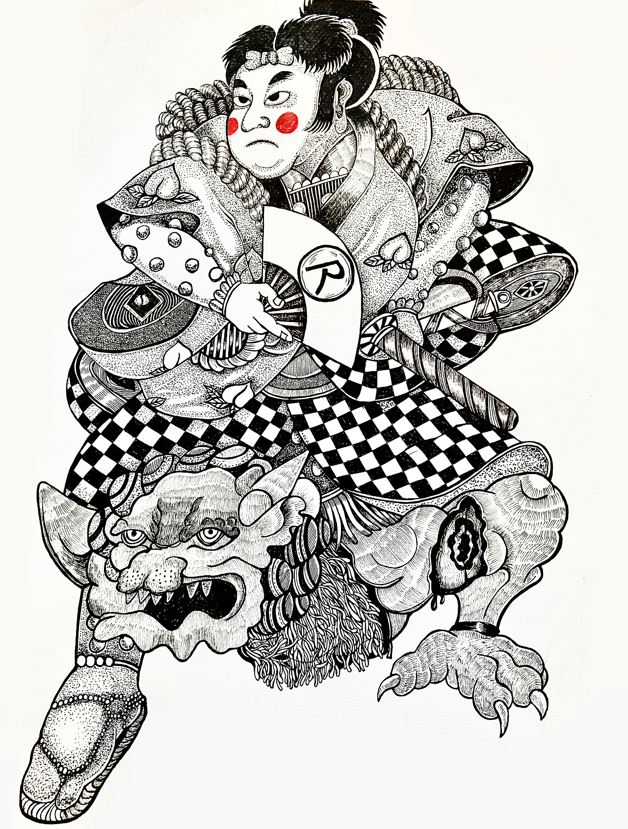 圆珠笔手绘 浮世绘 & 林檎的故事