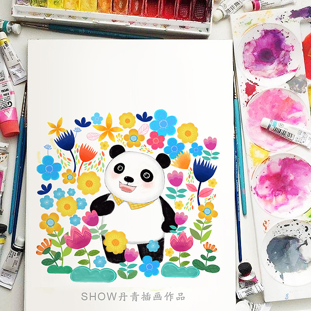 熊猫花园（图ZMjQ1NDA0MDI0） - 商业插画 - 站酷设计师show丹青原创素材 - 站酷ZCOOL