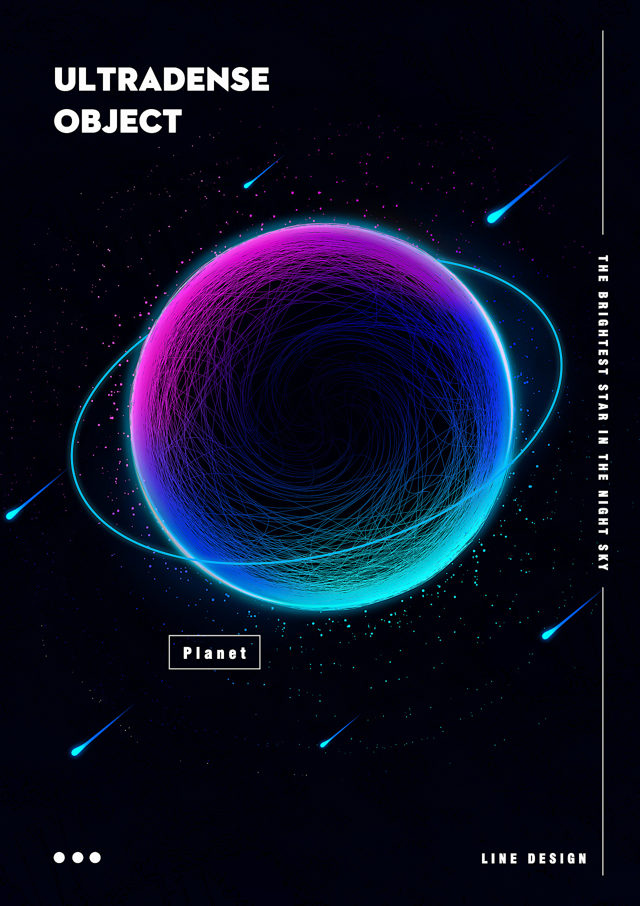 ai绘制创意抽象线条海报