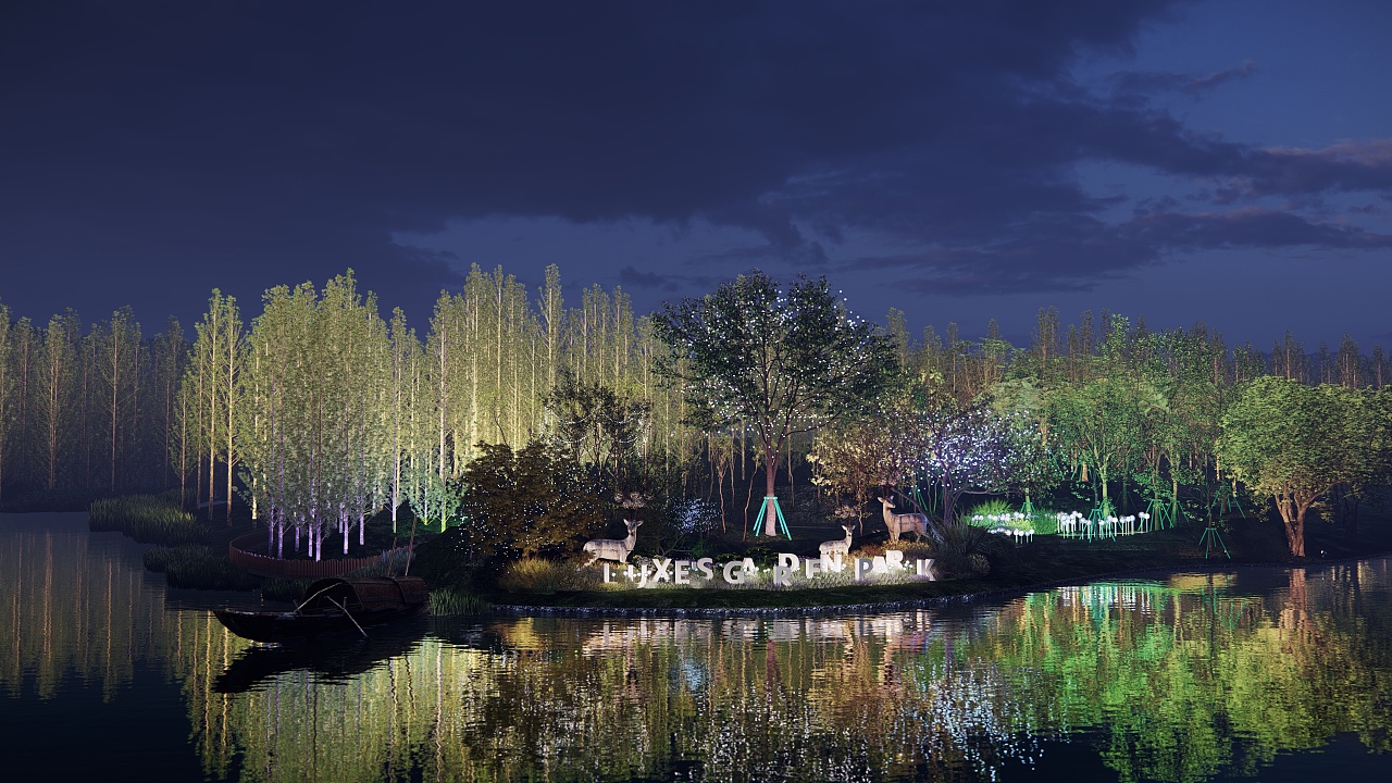 lumion动画单帧麓湖夜景