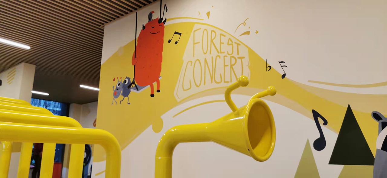 原創(chuàng)墻繪|森林音樂會●杭州時代奧城架空層●彩繪創(chuàng)作（圖ZMjk1MDc4NjQ0） - 圖案 - 站酷設(shè)計師航海王啊原創(chuàng)素材 - 站酷ZCOOL