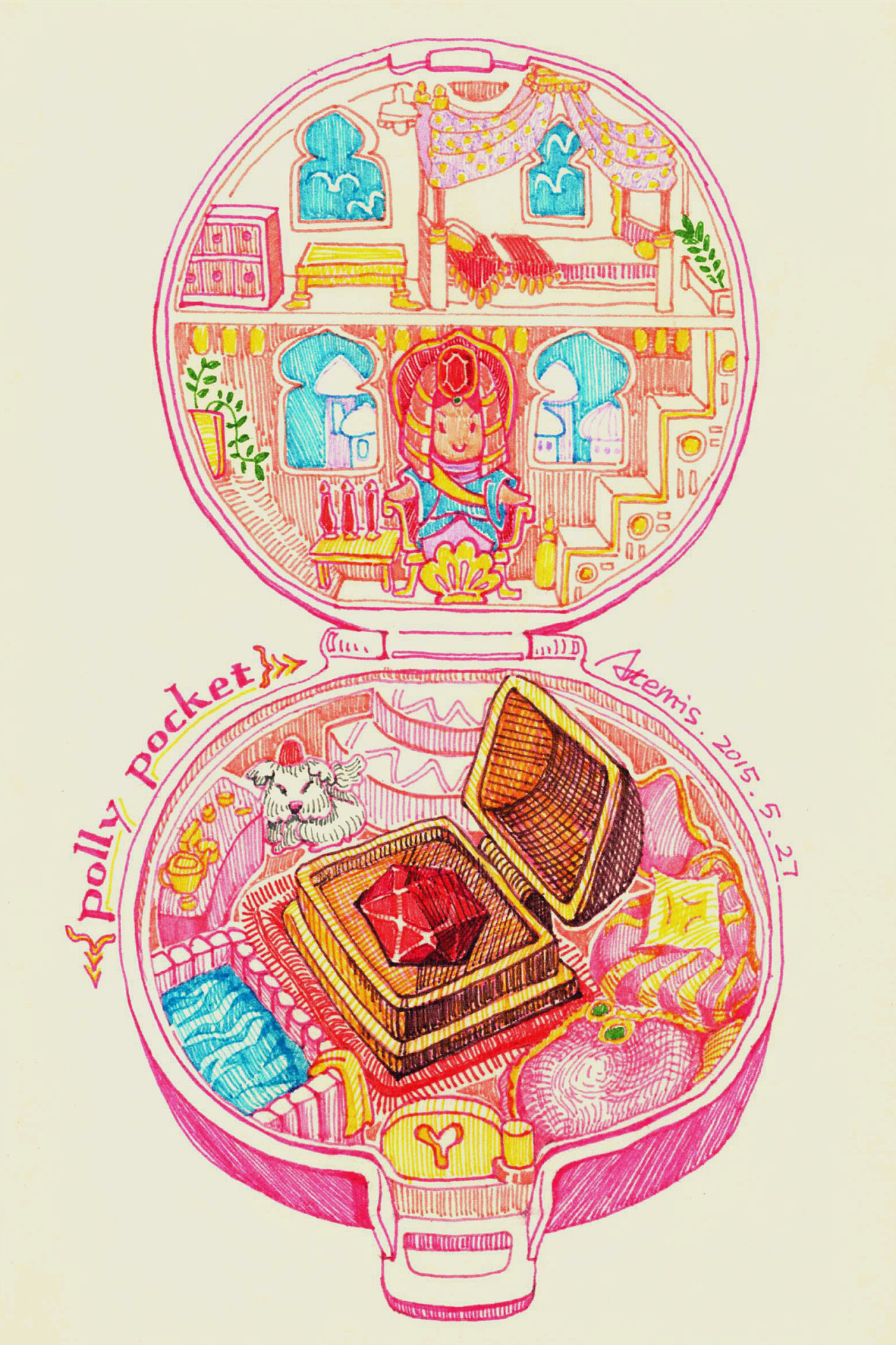 polly pocket红宝石盒