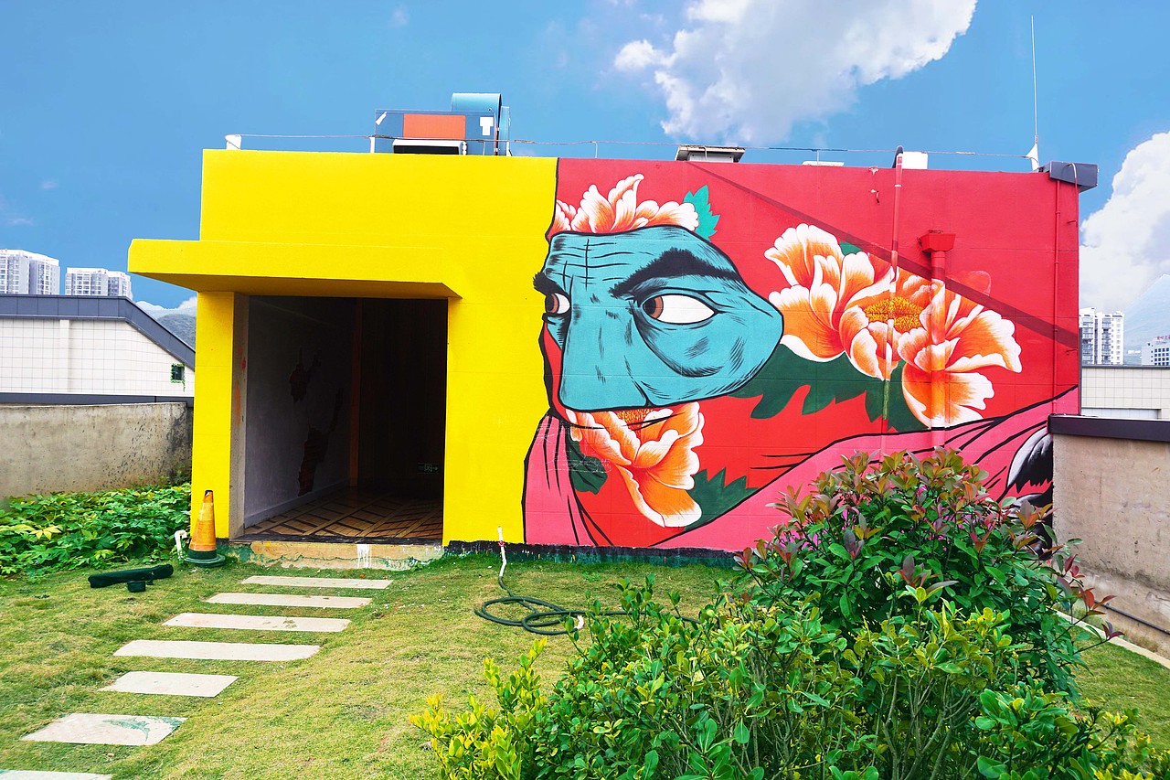 泰极猫墙绘重磅打造大型网红墙打卡圣地(一)