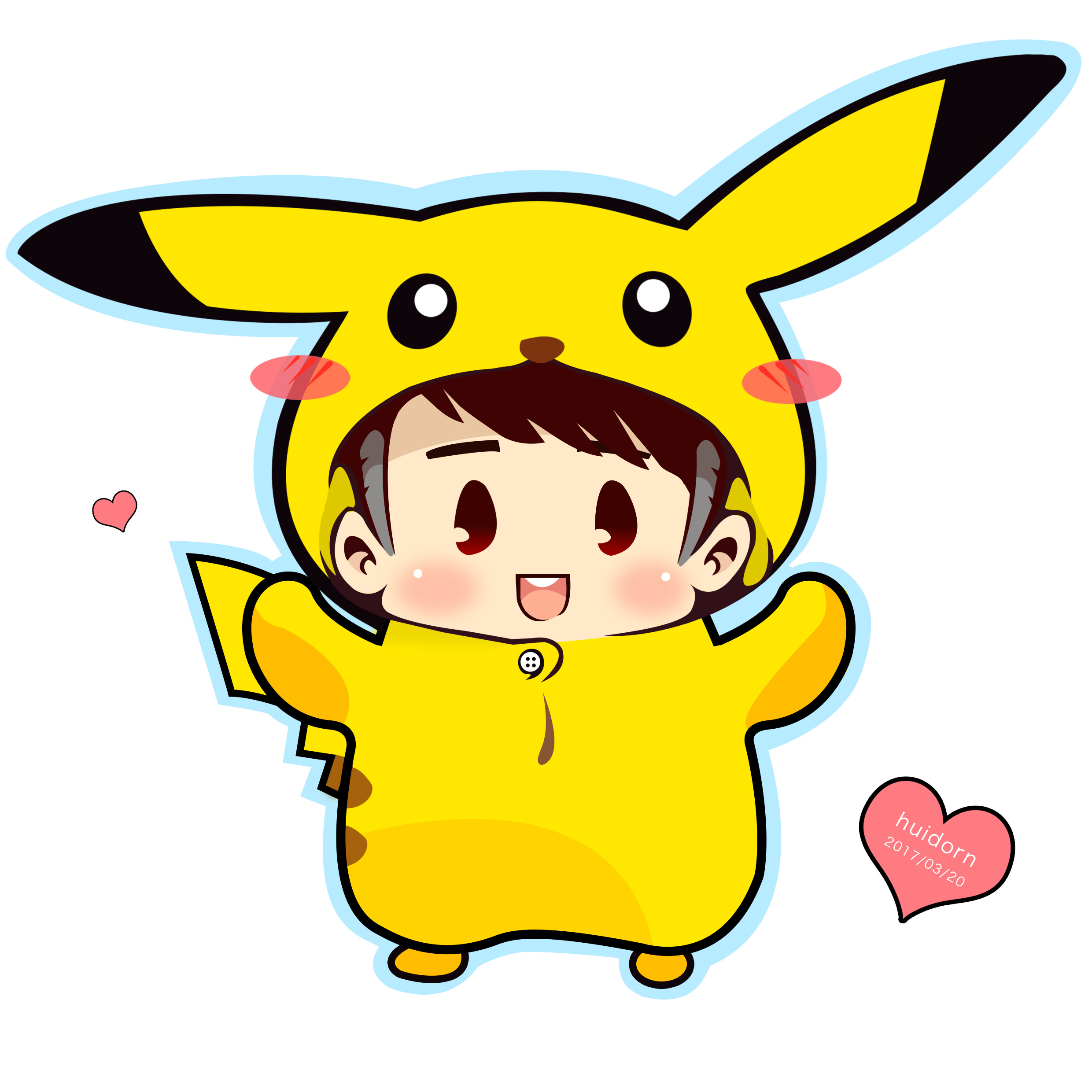 史迪仔&皮卡丘情侣头像