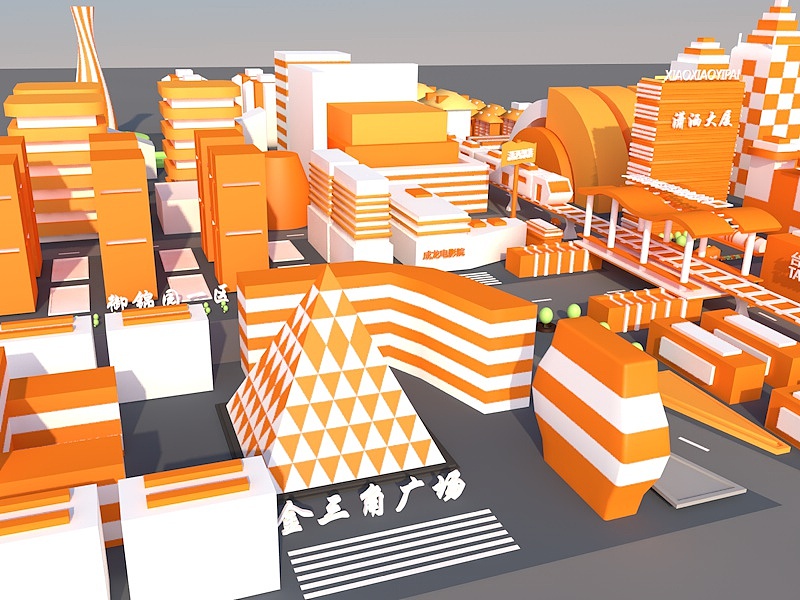 C4D 城市圈儿（图ZOTQ1NzIwNTY=） - 建筑/空间 - 站酷设计师xiaoxiaoyipai原创素材 - 站酷ZCOOL