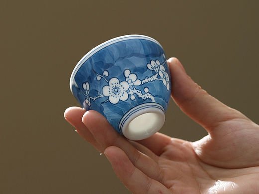青花茶具拍摄