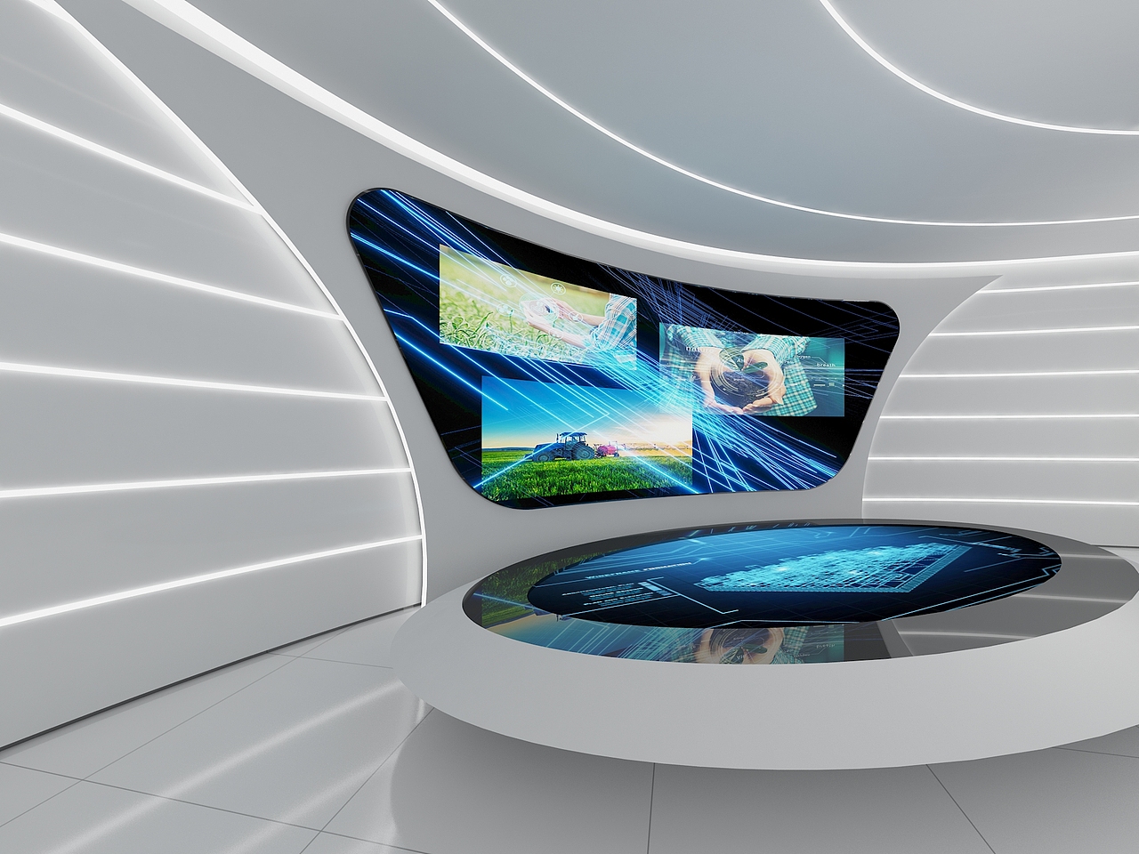 一个科技大厅（图ZMjIzMzI3Mjg4） - 展陈设计 - 站酷设计师TOUCH拓设空间原创素材 - 站酷ZCOOL