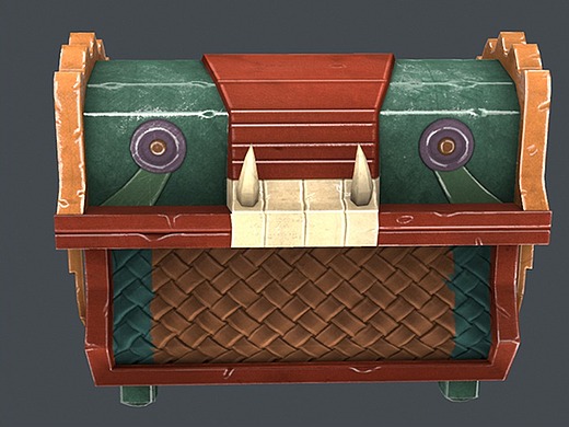 游戏道具模型-獠牙宝箱