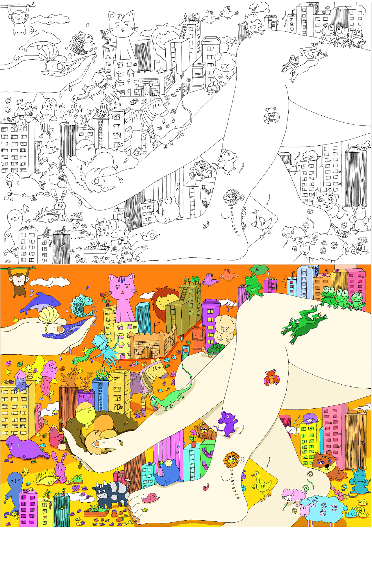 插画创作——和小动物们在一起