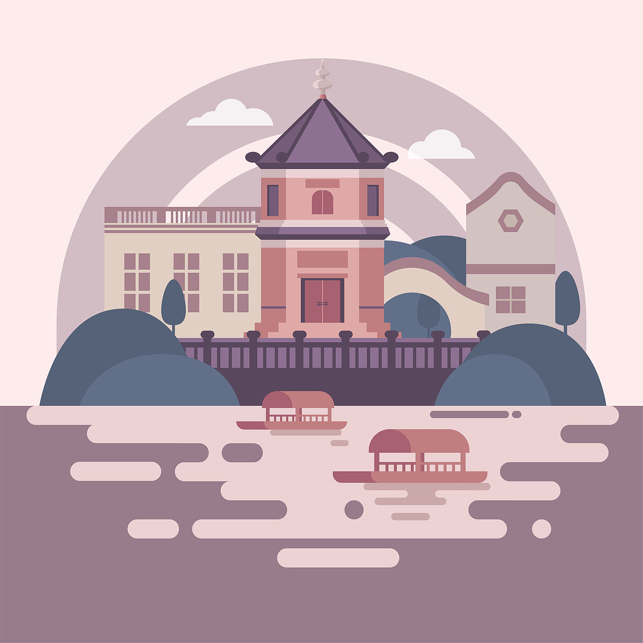 羊城新八景-AI插画（图ZMjM0ODg2NjMy） - 艺术插画 - 站酷设计师Janieee1原创素材 - 站酷ZCOOL