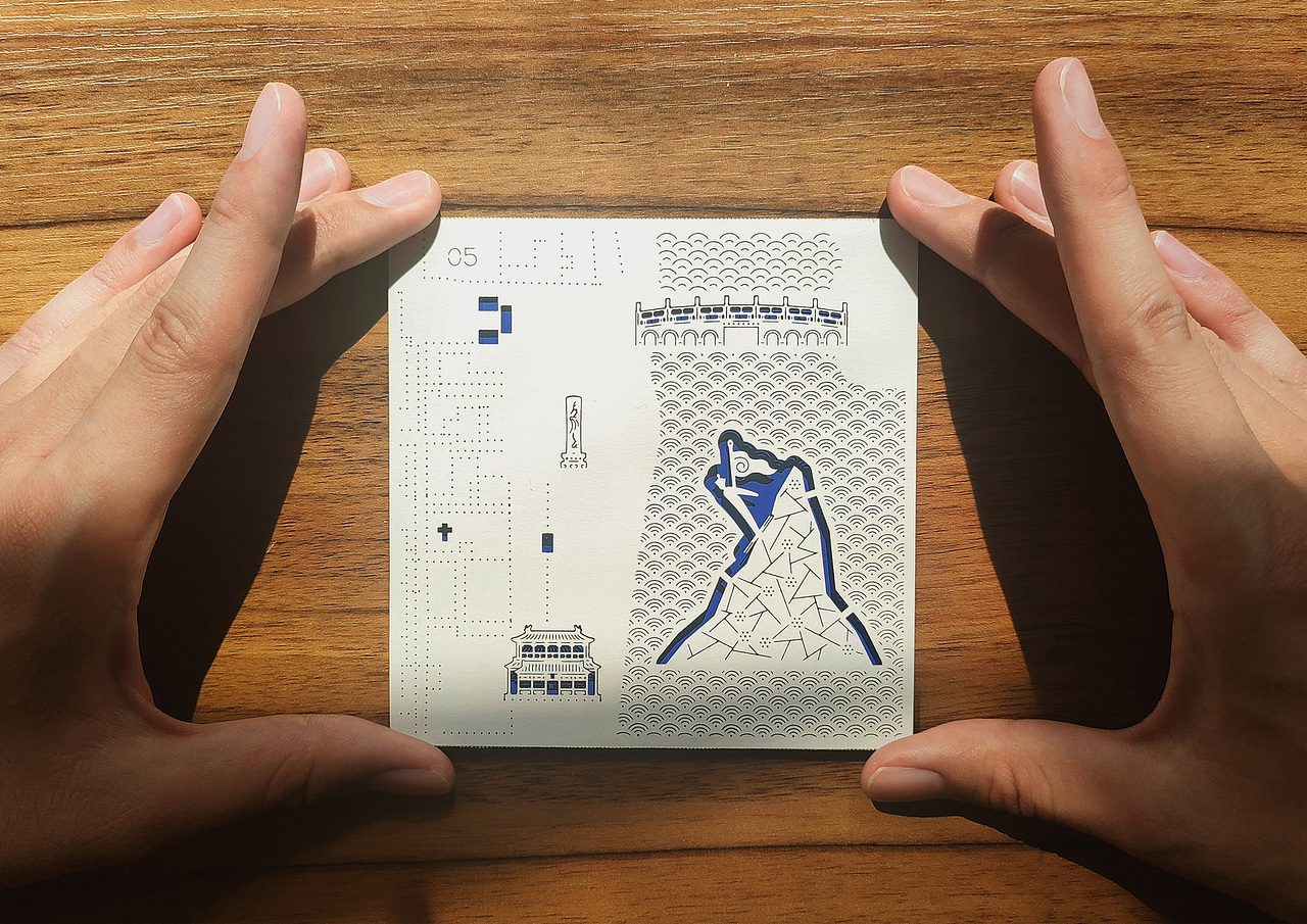 《冰嬉图》里的古代冬运会主题地图贺卡