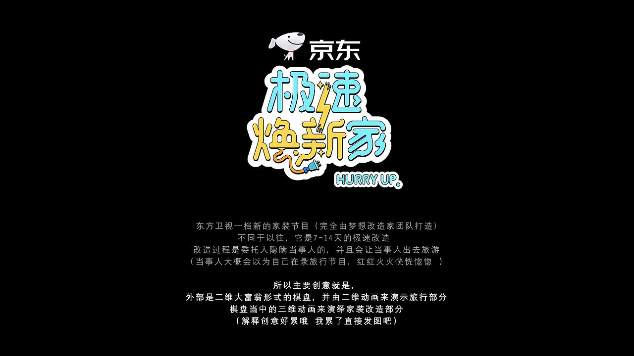 2021 HURRY UP! 极速焕新家 !（图ZMjU3NDAwMTQ4） - 栏目片头 - 站酷设计师CHENsuosuo原创素材 - 站酷ZCOOL