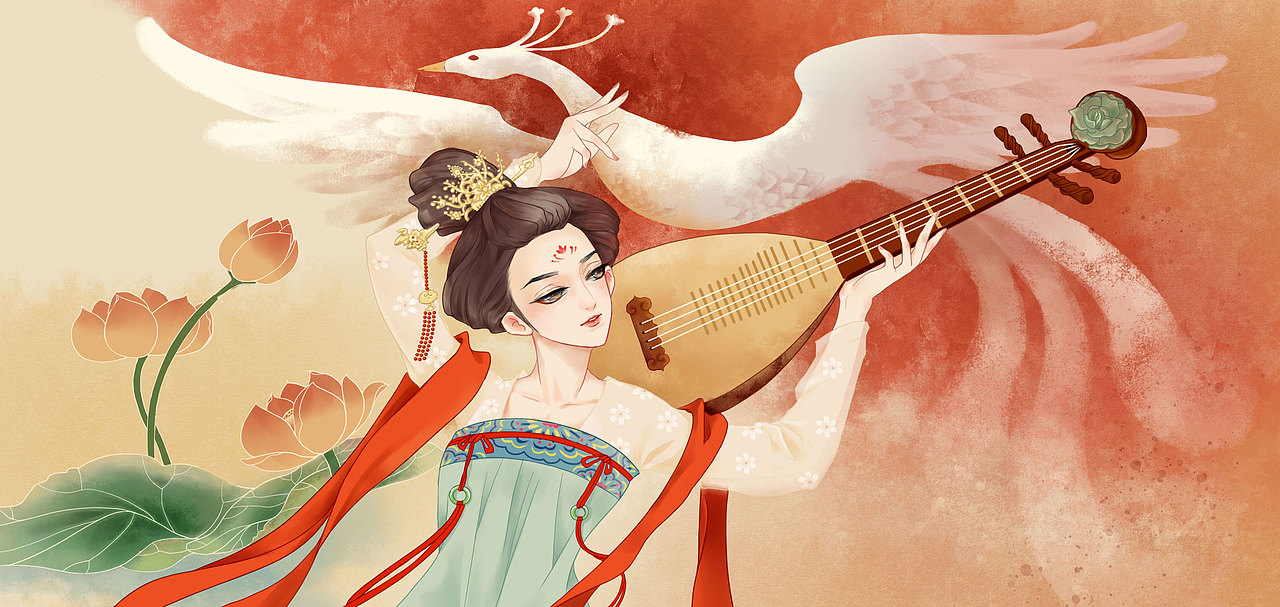 琵琶曲古风人物（图ZMTgzODk3NDg0） - 创作习作 - 站酷设计师迷途猫本尊原创素材 - 站酷ZCOOL