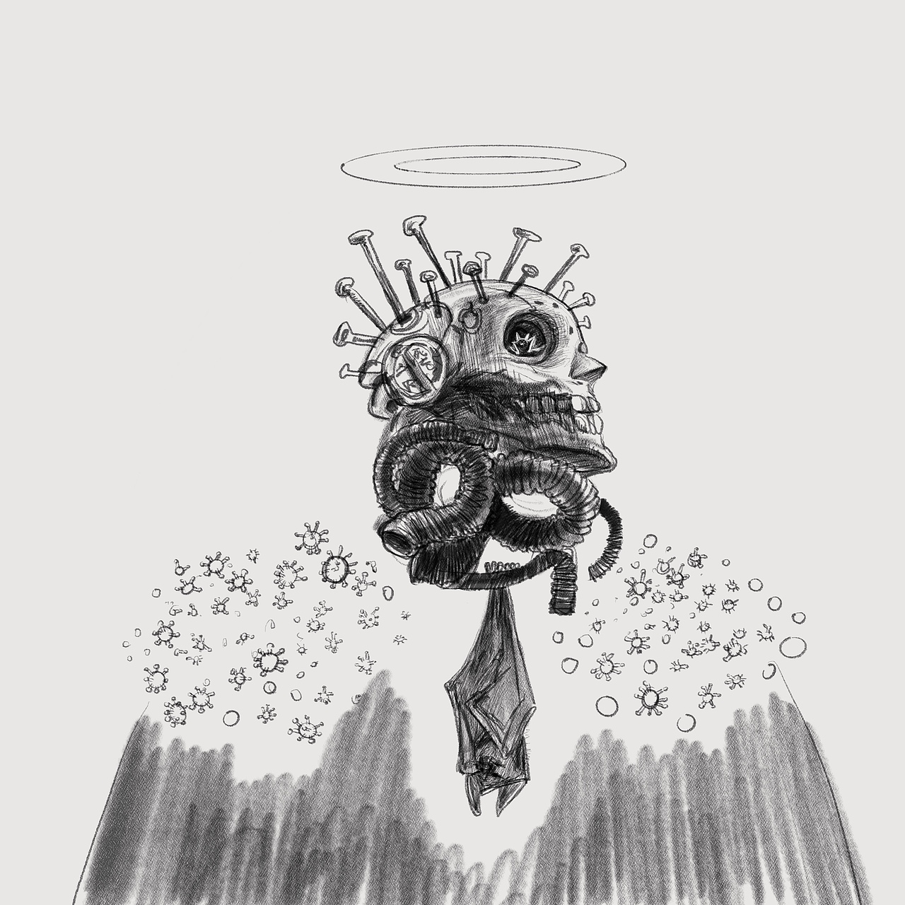 冠状病毒（图ZMTk0NDMxMzY4） - 艺术插画 - 站酷设计师依然_饭太稀原创素材 - 站酷ZCOOL