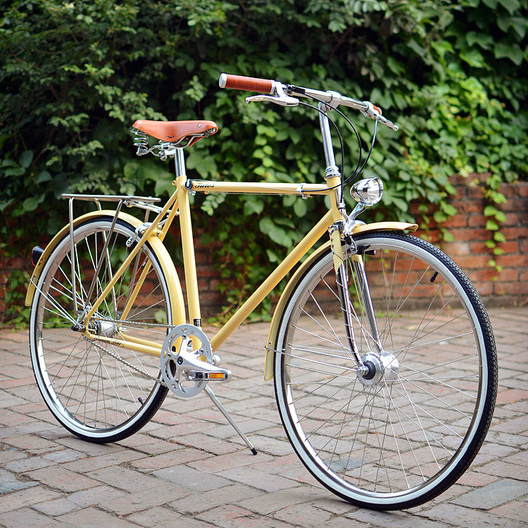 新款tsunami内三速复古自行车