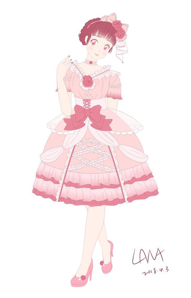   一套lolita小花嫁设计