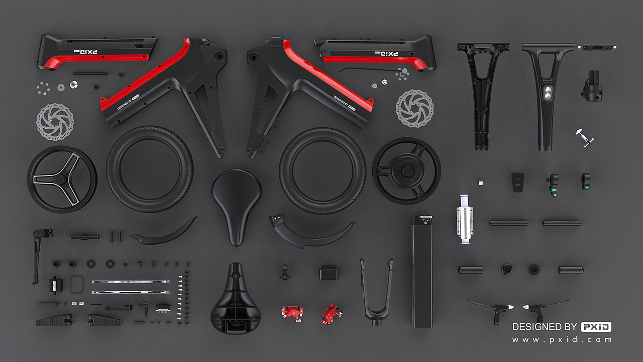 镁合金智能折叠电动车